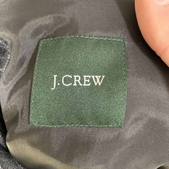 J Crew Men's Gray Pinstripe Wool Legacy 3 Button Blazer Jacket Sportcoat 42L EUC - Picture 8 of 9